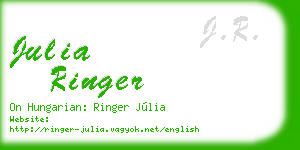 julia ringer business card