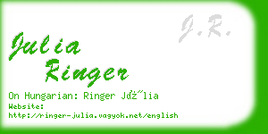 julia ringer business card